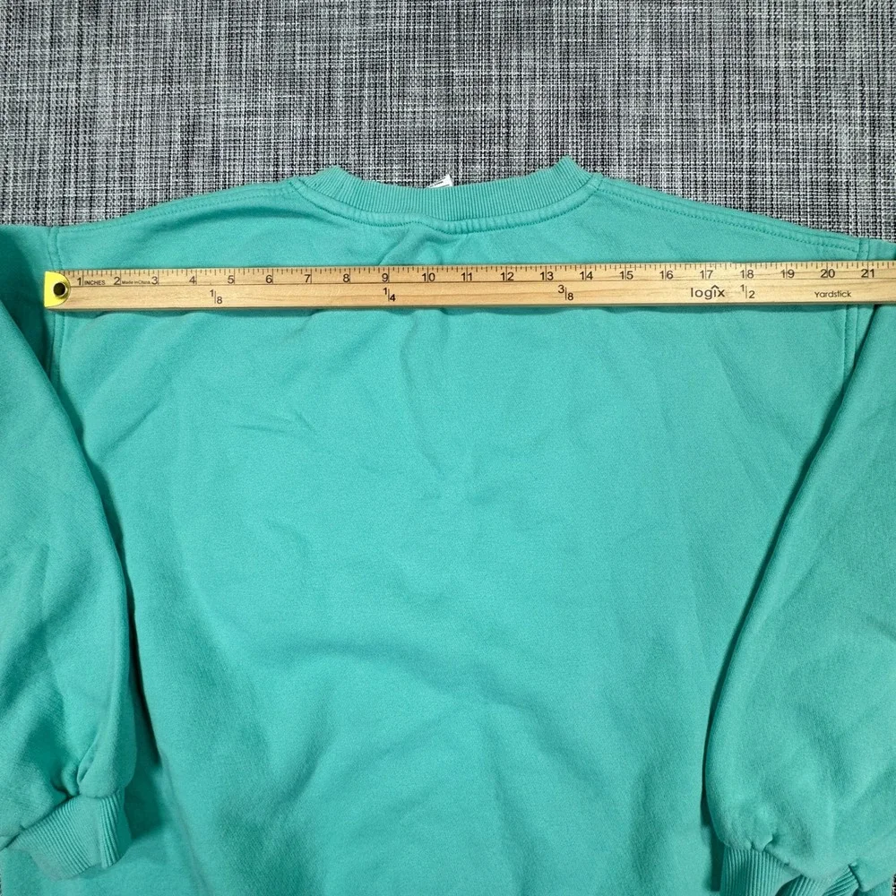 Nike Youth XL Oversized Fleece Crewneck Sweatshirt Teal Embroidered Logo